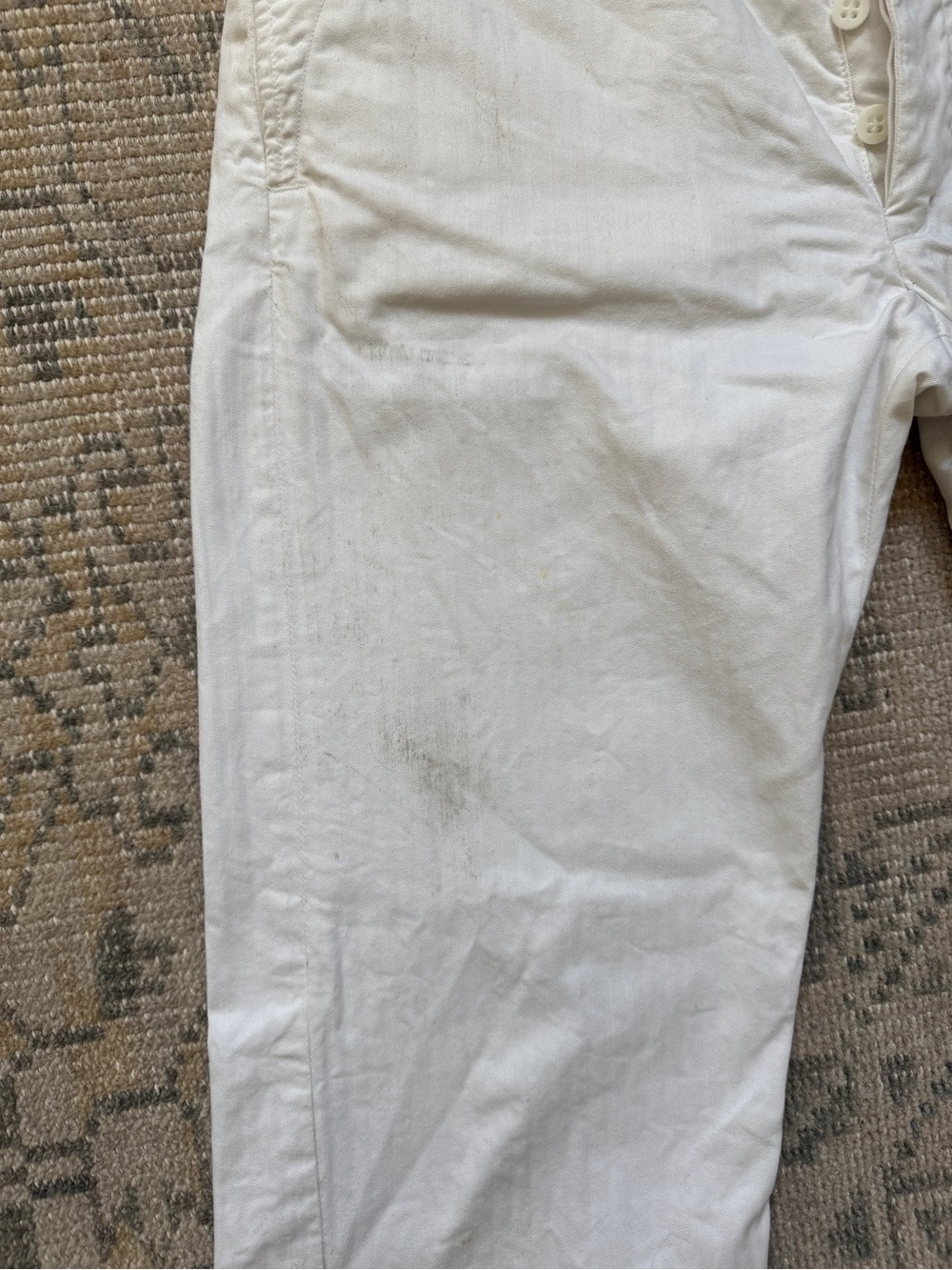 RRL Ralph Lauren white officer herringbone chino size 34 men’s - Picture 5 of 6